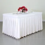 Center Table Cover Velvet  Natural-White (1.6"x3')