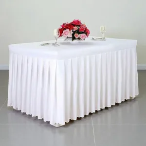 Center Table Cover Velvet  Natural-White (1.6"x3')