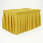 Center Table Cover Velvet Yellow (1.6"x3')