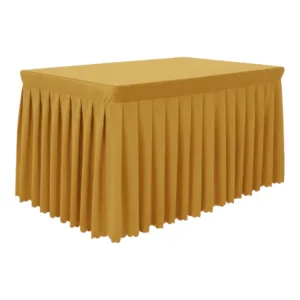 Center Table Cover Velvet Golden (1.6"x3')