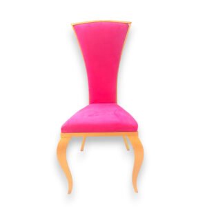 Chair for Event & Wedding function, Banquet Hall, Marriage Hall & Other Commercial Use in Golden Polish with Velvet Seat (Model-1205)