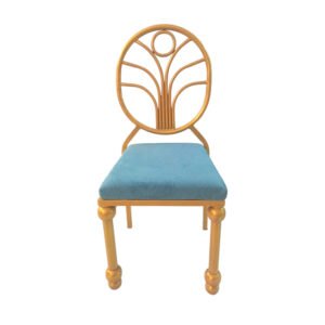 Chair for Tent & Wedding function, Banquet Hall, Marriage Hall & Other Commercial Use in Golden Polish with Velvet Seat (Model-1206)