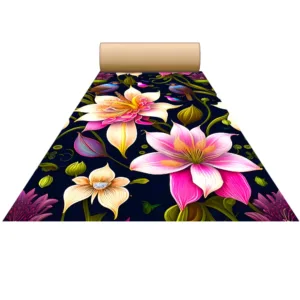 Non Woven Digital 3D & 5D Wedding Carpets, Marriage Hall, Events, Exhibitions, & other Commercial use  (Design-2430) Size-5 Feet & 10 Feet, Length-45MTR