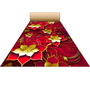 Non Woven Digital 3D & 5D Wedding Carpets, Marriage Hall, Events, Exhibitions, & other Commercial use  (Design-2431) Size-5 Feet & 10 Feet, Length-45MTR