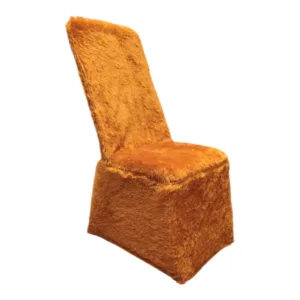 Chair Cover Hi-Back in  Farr Velvet Mustared color