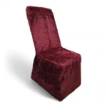 Chair Cover Hi-Back in  Farr Velvet Maroon color