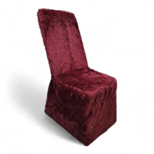 Chair Cover Hi-Back in  Farr Velvet Maroon color