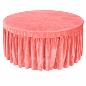 Round Velvet Table Cover with Pleated Skirt (190 GSM) - Gajari use in Hotels, Banquet, Weddings, Events, Dhaba, Restaurents, etc.
