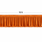 Table Front Cover Velvet (190 GSM) – Sider-15 – Bhagwa (15ft x 2.5ft) use in Hotels, Banquet, Weddings, Events, Dhaba, Restaurents, etc.