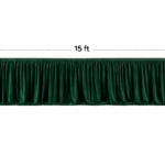 Table Front Cover Velvet (190 GSM) – Sider-15 – Bottle Green (15ft x 2.5ft) use in Hotels, Banquet, Weddings, Events, Dhaba, Restaurents, etc.