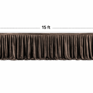 Table Front Cover Velvet (190 GSM) – Sider-15 – Choclate (15ft x 2.5ft) use in Hotels, Banquet, Weddings, Events, Dhaba, Restaurents, etc.