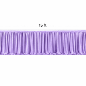 Table Front Cover Velvet (190 GSM) – Sider-15 – Levendar (15ft x 2.5ft) use in Hotels, Banquet, Weddings, Events, Dhaba, Restaurents, etc.