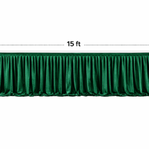 Table Front Cover Velvet (190 GSM) – Sider-15 – P Green (15ft x 2.5ft) use in Hotels, Banquet, Weddings, Events, Dhaba, Restaurents, etc.