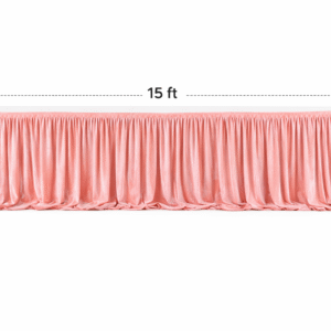 Table Front Cover Velvet (190 GSM) – Sider-15 – Peach (15ft x 2.5ft) use in Hotels, Banquet, Weddings, Events, Dhaba, Restaurents, etc.