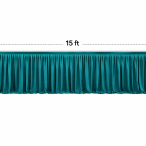 Table Front Cover Velvet (190 GSM) – Sider-15 – Peacock (15ft x 2.5ft) use in Hotels, Banquet, Weddings, Events, Dhaba, Restaurents, etc.