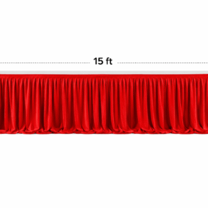Table Front Cover Velvet (190 GSM) – Sider-15 – Red (15ft x 2.5ft) use in Hotels, Banquet, Weddings, Events, Dhaba, Restaurents, etc.