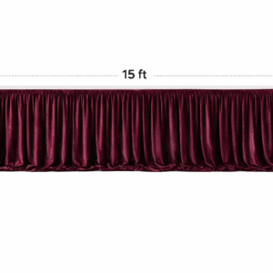 Table Front Cover Velvet (190 GSM) – Sider-15 – Wine (15ft x 2.5ft) use in Hotels, Banquet, Weddings, Events, Dhaba, Restaurents, etc.