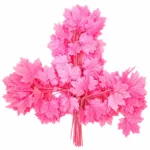 Premium Artificial Pink Maple Leaf | Decoration Leaf Stick for Wedding, Event & Mandap Setup