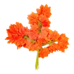 Premium Artificial Orange Maple Leaf | Decoration Leaf Stick for Wedding, Event & Mandap Setup